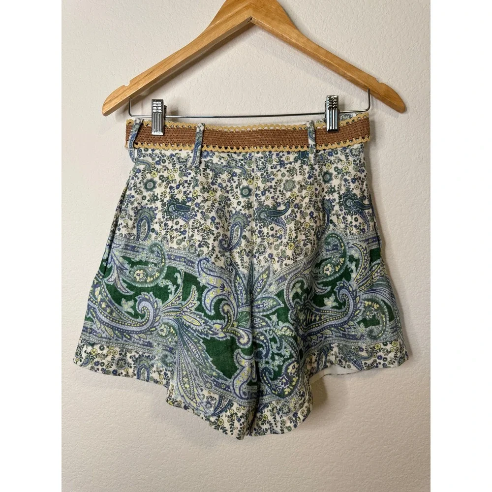 Zimmerman The Ottie Tuck Short in Green Paisley